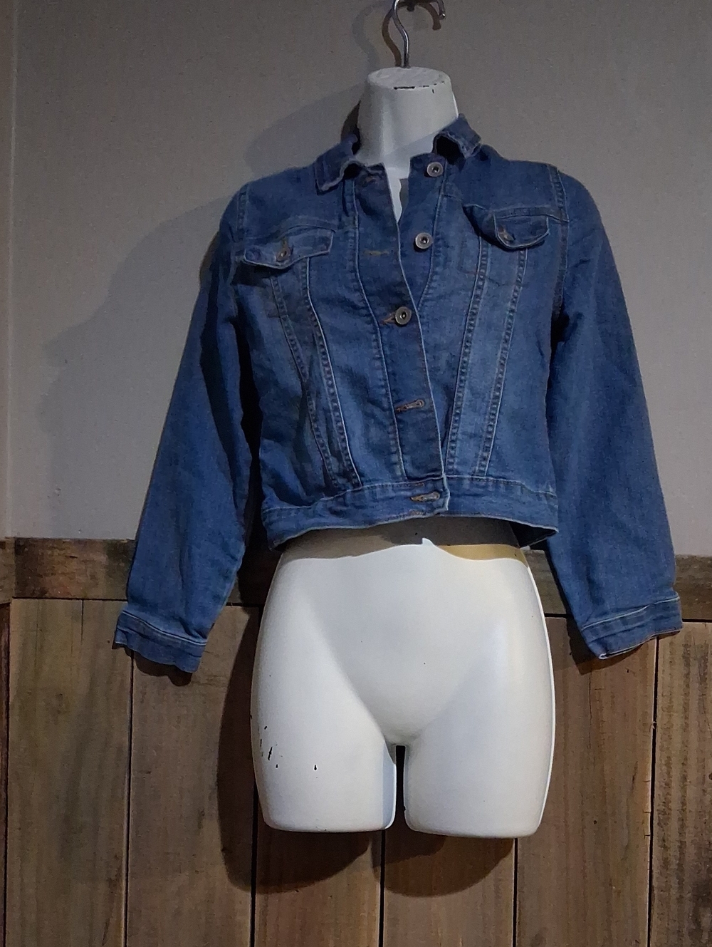 The Children's Place Blue Cropped Denim Jacket